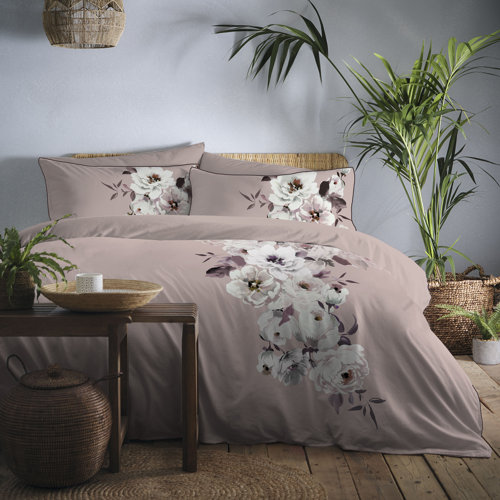 AppleTree Valentina Cotton Floral Duvet Cover Set with Pillowcases